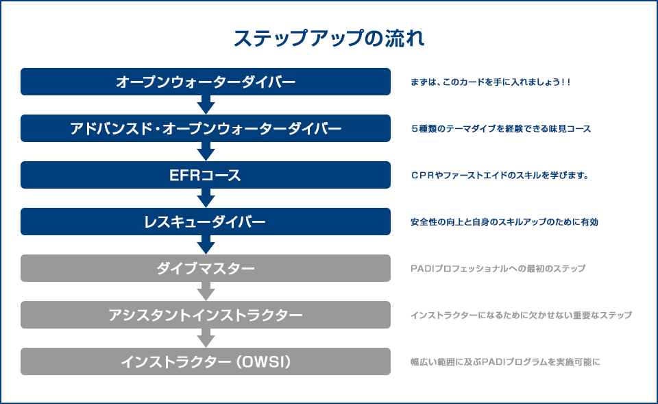 ステップアップの流れ